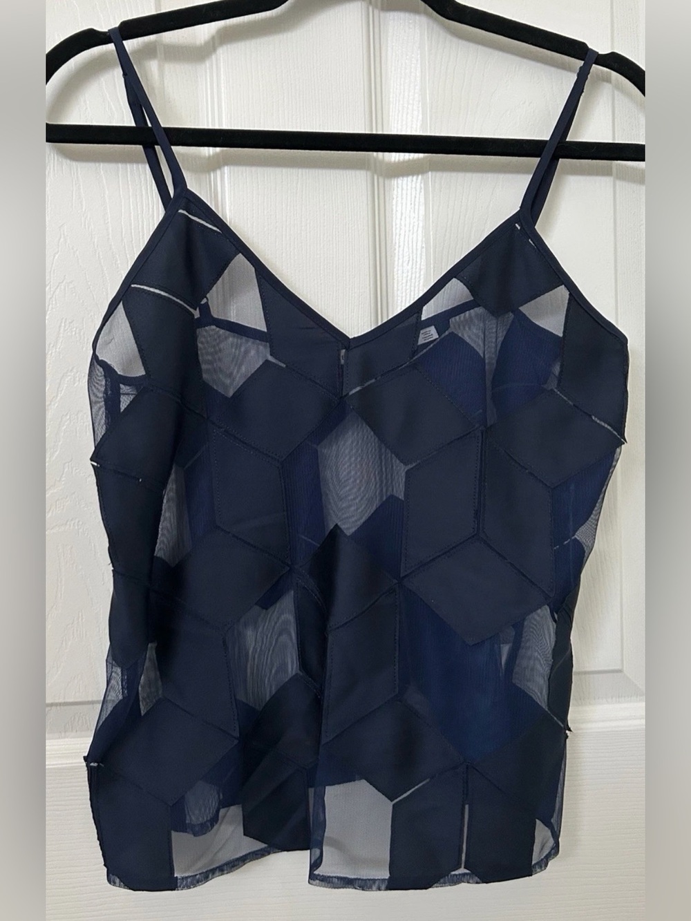 Finders Keepers Navy Neckline-Trim Camisole